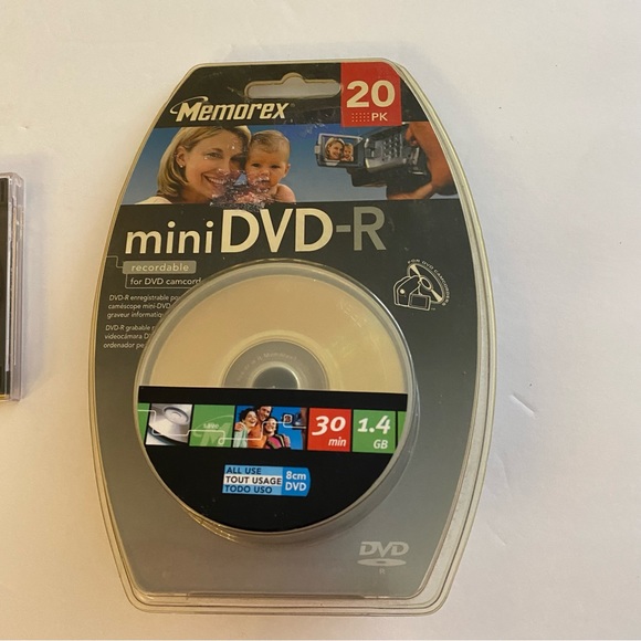 Memorex 20 pack mini DVD-R for dvd camcorder or PC Preowned never opened. - Picture 3 of 7